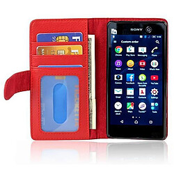 Acheter Cadorabo Coque Sony Xperia M5 Etui en Rouge