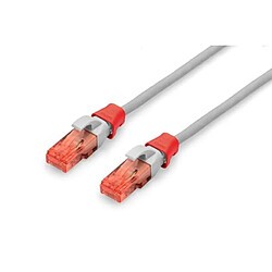 DIGITUS Clips de Couleur pour câbles Patch RJ45 - Organisation par Couleur des câbles réseau - 100 pièces - pour câbles LAN Cat 5e, Cat 6 & Cat 6A - AWG 24/7 à 27/7 - Rouge