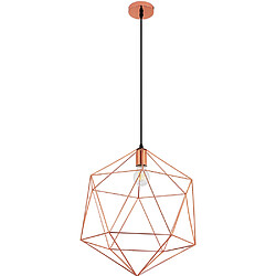 ICONIK INTERIOR Lampe suspendue à structure métallique Rose Or