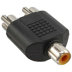 Adaptateur audio, InLine®, connecteur Cinch femelle à 2x connecteur Cinch