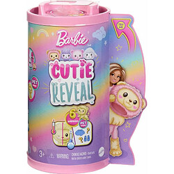 Mattel Barbie Coffret Poupée Mannequin Chelsea Cutie Reveal Série T-Shirt Confort Incluant 6 Surprises avec Changement De Couleur, Costume Lion en Peluche, Jouet Enfant, A Partir De 3 Ans, HKR21