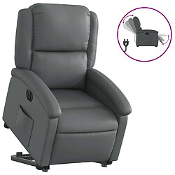 Maison Chic Fauteuil Relax pour salon, Fauteuil inclinable électrique gris similicuir -GKD10205