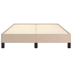 Maison Chic Lit adulte - Lit simple Cadre de lit,Structure du lit Contemporain Cappuccino 120x200 cm Similicuir -MN52716 pas cher