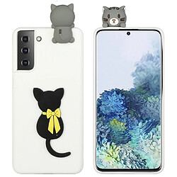 Coque en TPU antichoc, motif figurines 3D chat noir pour votre Samsung Galaxy S22 5G