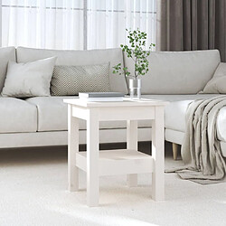 vidaXL Table basse Blanc 35x35x40 cm Bois massif de pin