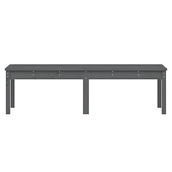 Avis vidaXL Banc de jardin à 2 places gris 159,5x44x45cm bois massif de pin