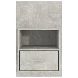 Maison Chic Table de chevet murale,Table de nuit Gris béton -MN91185 pas cher