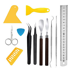 Outils De Désherbage De Vinyle De Précision Craft Set Kit D'outils De Base En Vinyle Noir