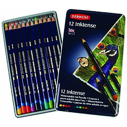 Derwent Boîte de 12 crayons de couleur Inktense