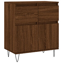 Maison Chic Buffet,Meuble de Rangement,commode pour salon,Cuisine Chêne marron 60x35x70 cm Bois d'ingénierie -MN39275