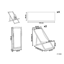 Avis Beliani Chaise longue Bois Bois foncé ANZIO