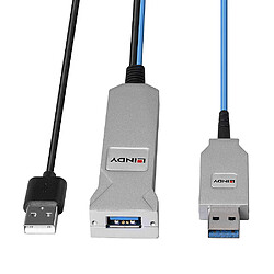 Acheter Lindy 43345 câble USB 30 m USB 3.2 Gen 1 (3.1 Gen 1) USB A 2 x USB A Bleu, Argent