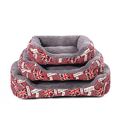 Wewoo Panier pour chien Coussin Drapeau national Four Seasons Tapis de en peluche pour chien, chaud et chaleureux, Taille: M, 54 × 42 × 12cm (rouge)