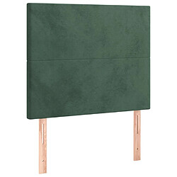 Maison Chic Lot de 2 Têtes de lit design pour chambre - Décoration de lit Vert foncé 100x5x78/88 cm Velours -MN63321