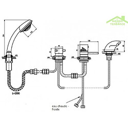 Avis Rav Mitigeur baignoire en chrome thermostatique 4 trous