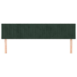 Avis Maison Chic Lot de 2 Têtes de lit design pour chambre - Décoration de lit Vert foncé 100x5x78/88 cm Velours -MN84327