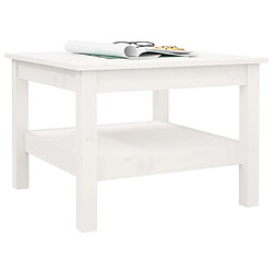 Acheter vidaXL Table basse Blanc 55x55x40 cm Bois massif de pin