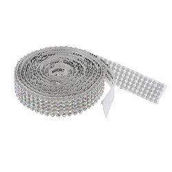 Avis 1 Rouleau De 5 Rangées De Diamants En Strass Avec Ruban De Maille De Bricolage DIY Craft Silver AB