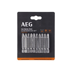 Embouts de vissage AEG - 50 mm - Acier - 10 pcs - PH3