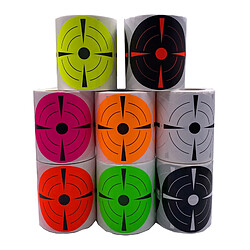 Acheter 200 / Roll Round Florescent Targets Stickers 3In Pour La Chasse Rose Red