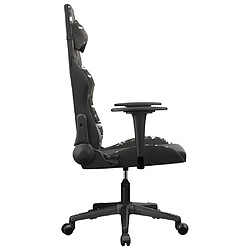 Avis vidaXL Chaise de jeu de massage Noir et camouflage Similicuir