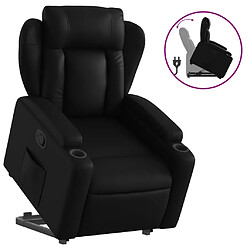 vidaXL Fauteuil inclinable Noir Similicuir