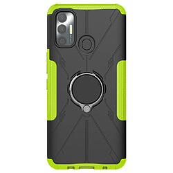 Coque en TPU anti-chocs avec béquille pour votre Tecno Spark 7 4G - vert