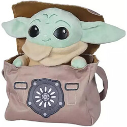 Personnage en peluche Star Wars Disney Mandalorien L enfant et sac 25 cm