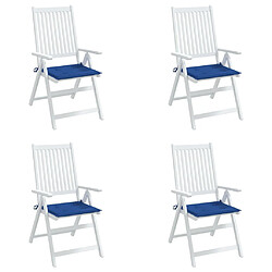 Acheter Maison Chic Lot de 4 Coussins Confort,Coussins de chaise de jardin bleu royal 50x50x3 cm -GKD56874