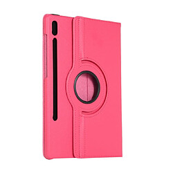 Wewoo Housse en cuir avec texture Lichi pivotant à 360 degrés support pour Samsung Galaxy Tab S6 10.5 T860 / T865 Rose Rouge