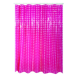 Avis MSV Rideau de douche PVC 180x200cm Rose - Anneaux inclus