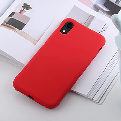 Wewoo Coque TPU antichoc en silicone liquide de couleur solide pour iPhone XR (rouge)