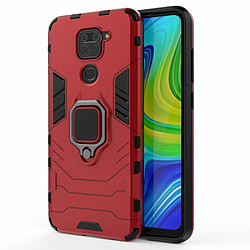 Coque en TPU hybride avec support de bague rouge pour votre Xiaomi Redmi Note 9/Redmi 10X 4G