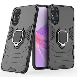 Htdmobiles Coque pour Oppo A58 5G / A78 5G - housse etui rigide anti choc + verre trempe - NOIR