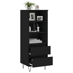 Avis vidaXL Buffet haut Noir 40x36x110 cm Bois d'ingénierie