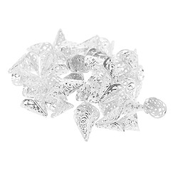 50pcs Embouts Bijoux Cône de Perles Extrémité de Cordon Décor Bracelet de Bijoux DIY