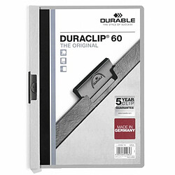 Porte-documents Durable Duraclip 60 Gris Transparent A4 25 Pièces