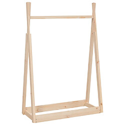 vidaXL Porte-vêtements 100x45x150 cm Bois de pin massif