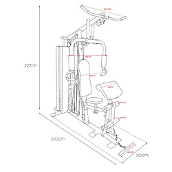 Acheter Banc de Musculation Pliable et Réglable à 4 Positions Keboo Series 700 156,5x140x114 cm