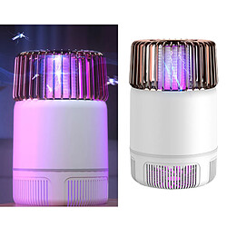 2 EN 1 LED Mosquito Killer Light USB Charging Gnat Zapper Trap Blanc