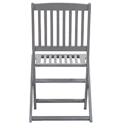 Maison Chic Lot de 4 Chaises pliables d'extérieur| chaises Relax de jardin Bois d'acacia solide -GKD93253 pas cher