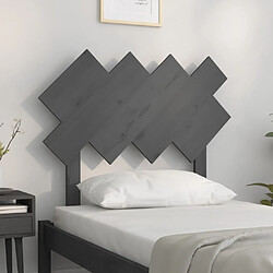 Avis Maison Chic Tête de lit scandinave,Meuble de chambre Gris 92x3x81 cm Bois massif de pin -MN30901