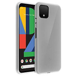 Avizar Coque Google Pixel 4 Silicone Gel Flexible Résistant Ultra fine Blanc givré