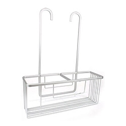 Totalcadeau Panier de rangement de douche en aluminium Blanc Mesure - 25 x 12 pas cher