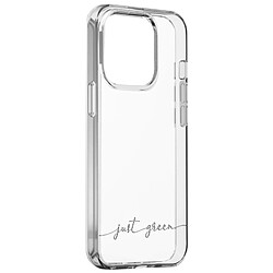 BIGBEN Coque iPhone 13 Pro Infinia Transparente - 100% Plastique recyclé Just Green