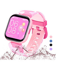 Chrono Chronus Fitness Tracker garçons filles, Montre Connectée étanche IP68 pour enfants avec 19 modes de sport, podomètres, fréquence cardiaque, moniteur de sommeil, 1,4" montre de fitness pour enfants garçons filles excellent cadeau (rose)