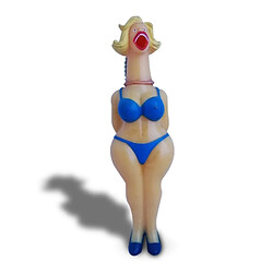 Totalcadeau Antistress femme qui glousse bleu