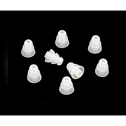 Xcessor Lot de 4 Paires d'embouts de Remplacement à Triple Ailette en Silicone pour écouteurs (8 pièces) Compatible avec la Plupart des Marques d?écouteurs.Taille : S. Blancs. s Transparent