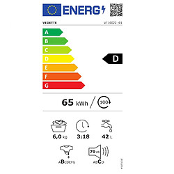 Lave-linge top 6kg 1200 tours/min - vt16022 - VEDETTE