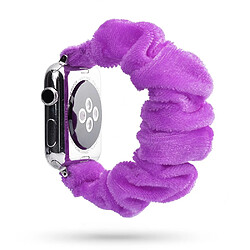 Bracelet en PU sangle de banque de tissu d'impression violet clair pour votre Apple Watch Series 5/4 44mm/Series 3/2/1 42mm